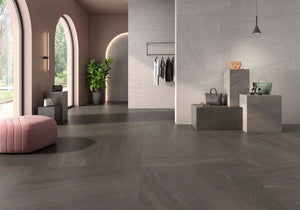 Bodenfliese Eddystone Dunkelgrau Matt 60x120