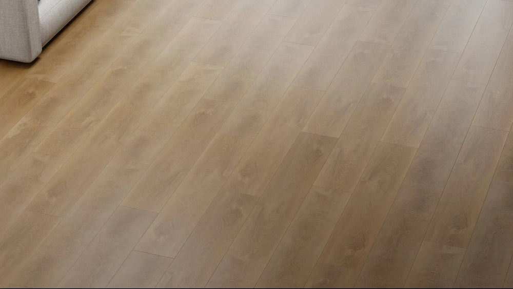 Klick Vinylboden Rigid Eiche Toffee mit Trittschall