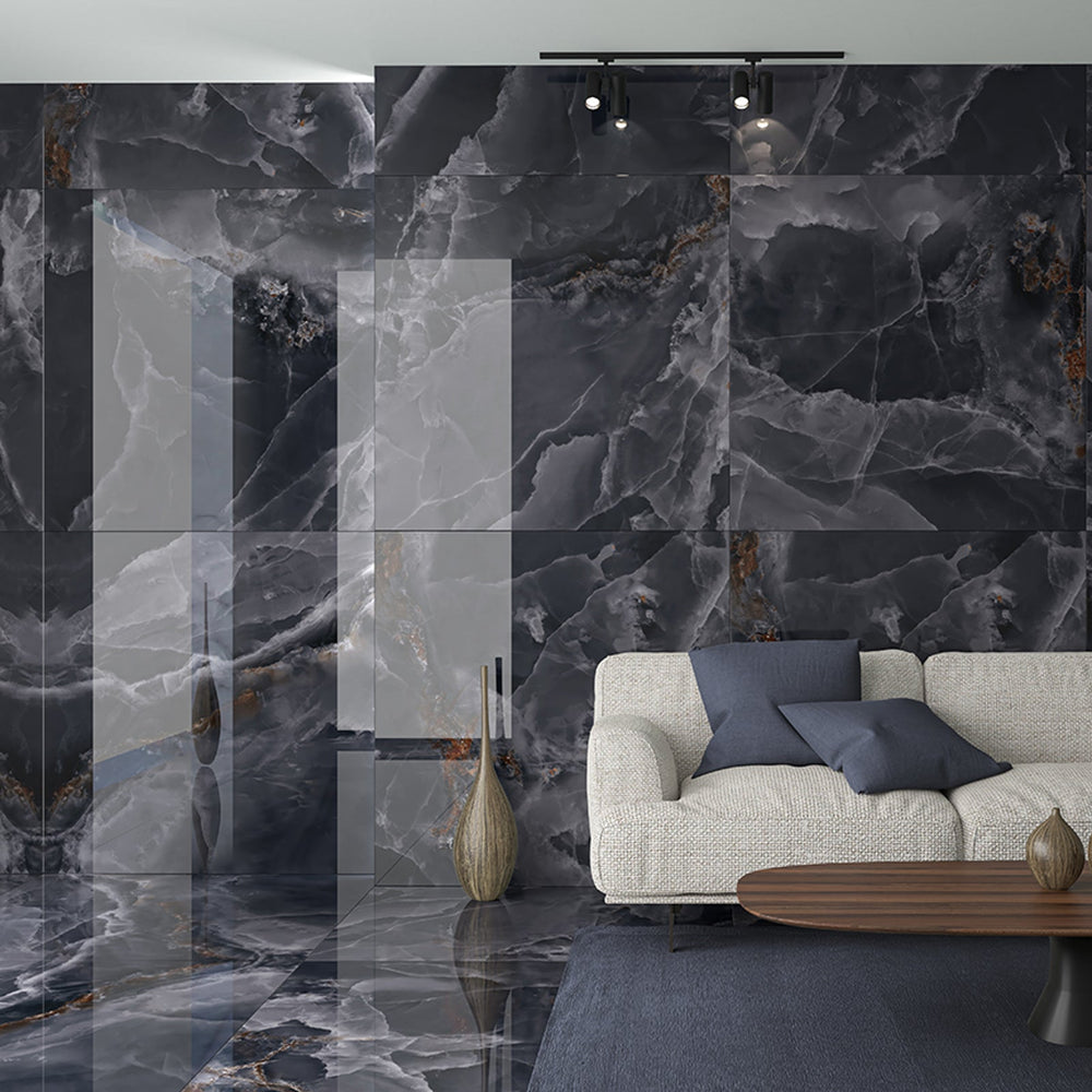 Bodenfliese Iceland Midnight Super Poliert 120x120