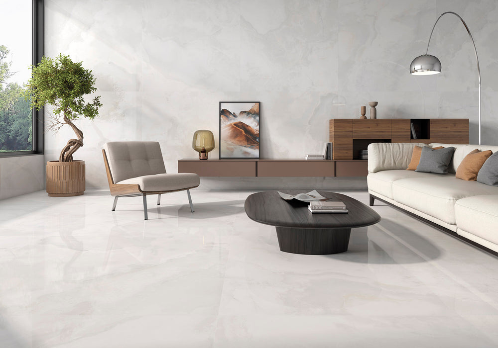 Bodenfliese Oni White Super Poliert 60x120