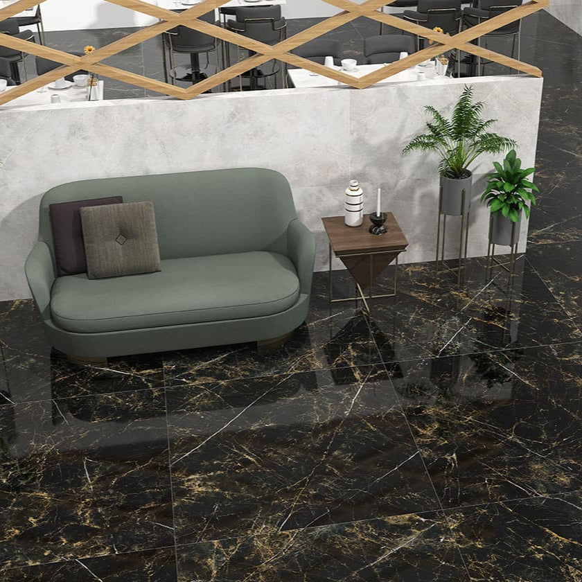 Bodenfliese Verdi Negro Super Poliert 120x120