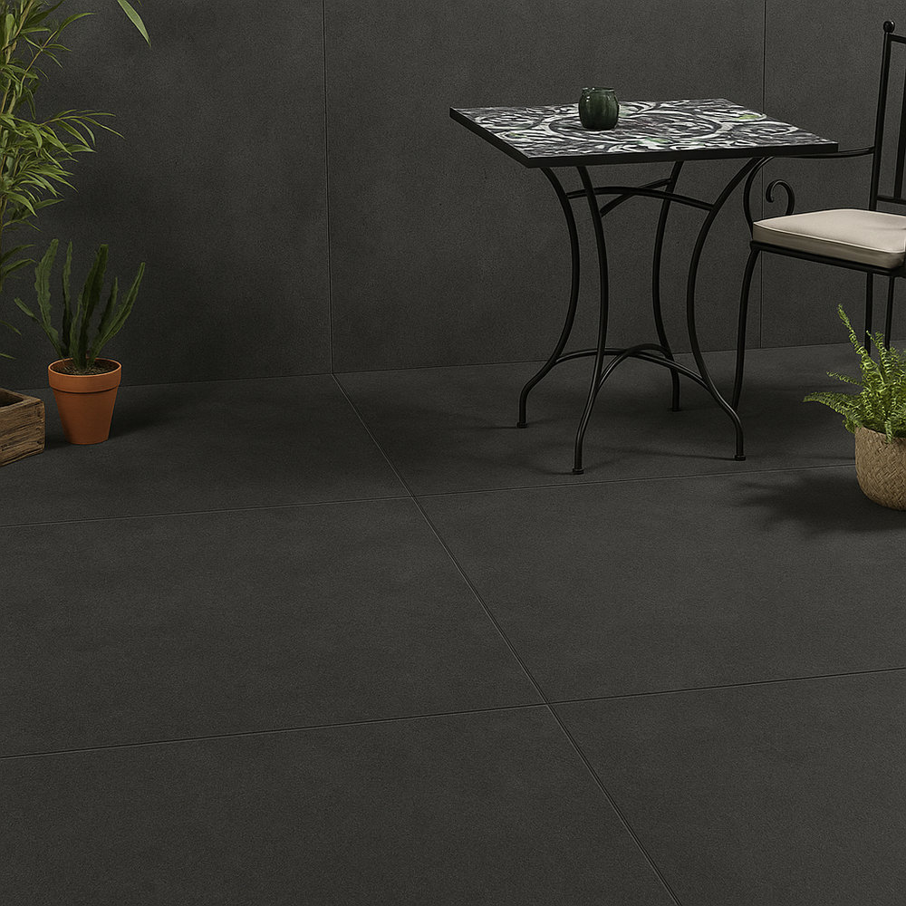 Terrassenplatte Berlin Dark Matt 100x100 - 2cm